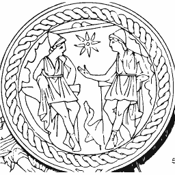 Two figures roundel