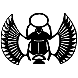 Winged scarab