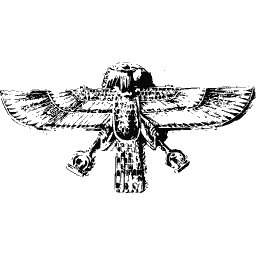 Winged disc figure