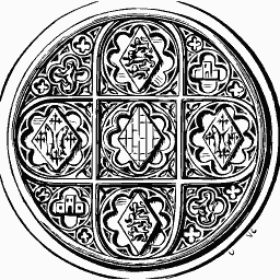 Round seal with tracery cross 03