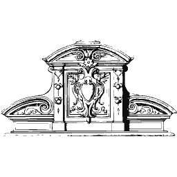 Curved bracket with flowers