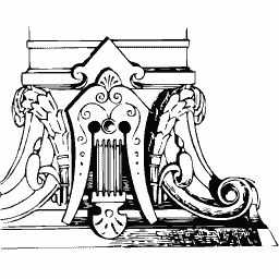 Bracket with lyre