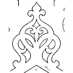Foliate tracery finial