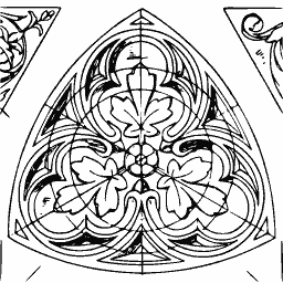 Foliate tracery spandrel
