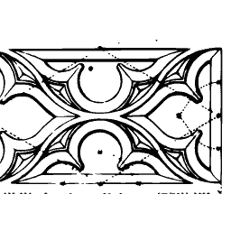 Interlaced tracery panel