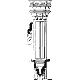 Fluted column with capital