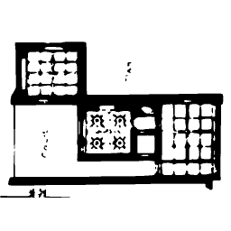 Room plan with vaults