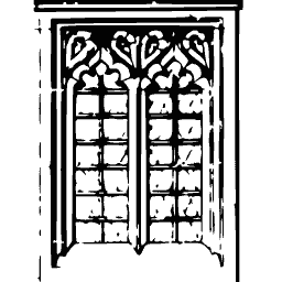 Panelled tracery window