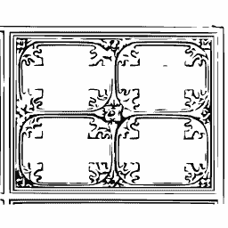 Panelled ceiling square