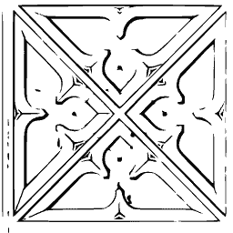 Saltire tracery panel