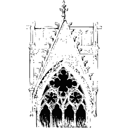 Gothic tracery gable