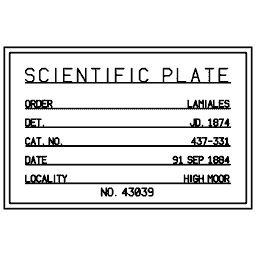 Specimen label 12