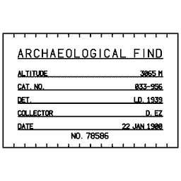 Specimen label 13