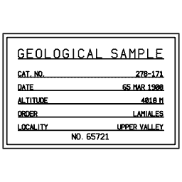 Specimen label 14