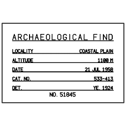 Specimen label 15