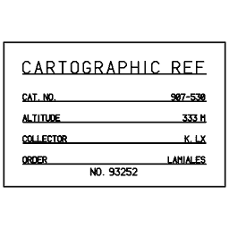 Specimen label 21