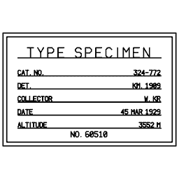 Specimen label 24