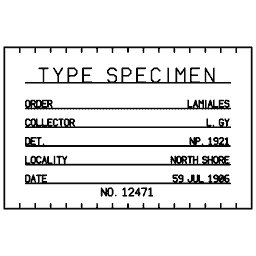 Specimen label 26