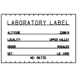 Specimen label 27