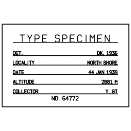 Specimen label 30
