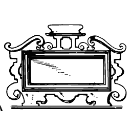 Scrolled cartouche frame 02