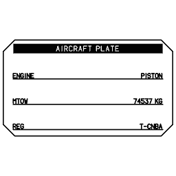 Aircraft identification plate 08