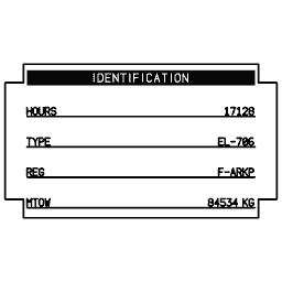 Aircraft identification plate 11