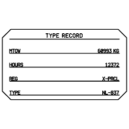 Aircraft identification plate 13
