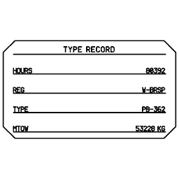 Aircraft identification plate 15