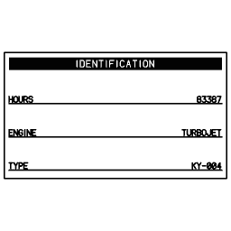 Aircraft identification plate 16