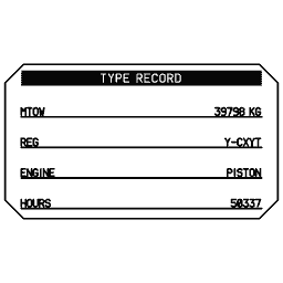 Aircraft identification plate 18