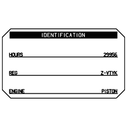 Aircraft identification plate 20