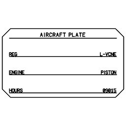 Aircraft identification plate 23