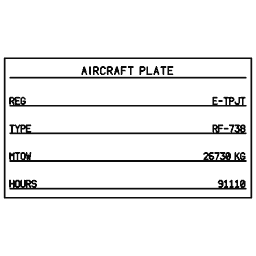 Aircraft identification plate 26