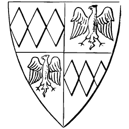 Quartered shield with lozenges and eagles