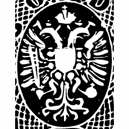 Double headed eagle on a net ground