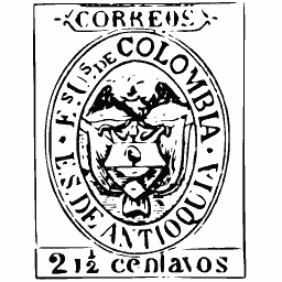 Condor over a shield in a ruled frame