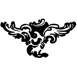 Winged rococo cartouche