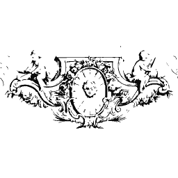 Scrolled cartouche ornament