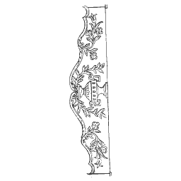 Narrow scroll border strip