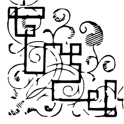Scrollwork corner fragment