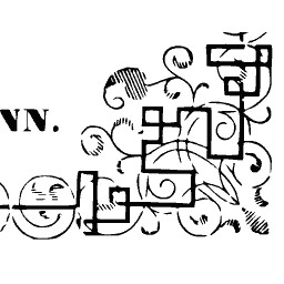 Scrollwork corner with rule