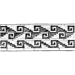 Hatched key fret band