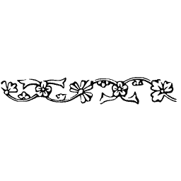 Flower and leaf border strip