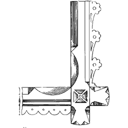 Border corner with rosette block