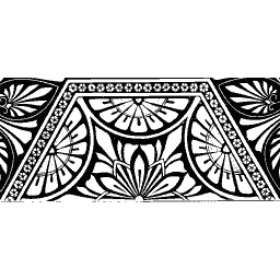 Fan rosette border