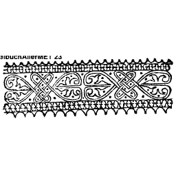 Knotwork band with toothed edges