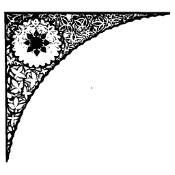 Arabesque spandrel with rosette