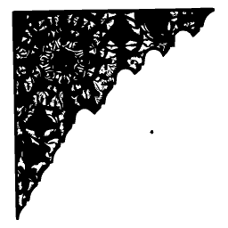 Pierced arabesque spandrel