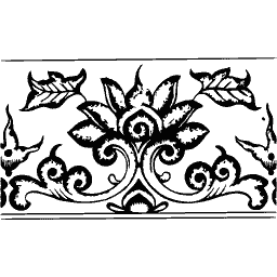 Scrolled flower border - Examples of Chinese Ornament - 1867